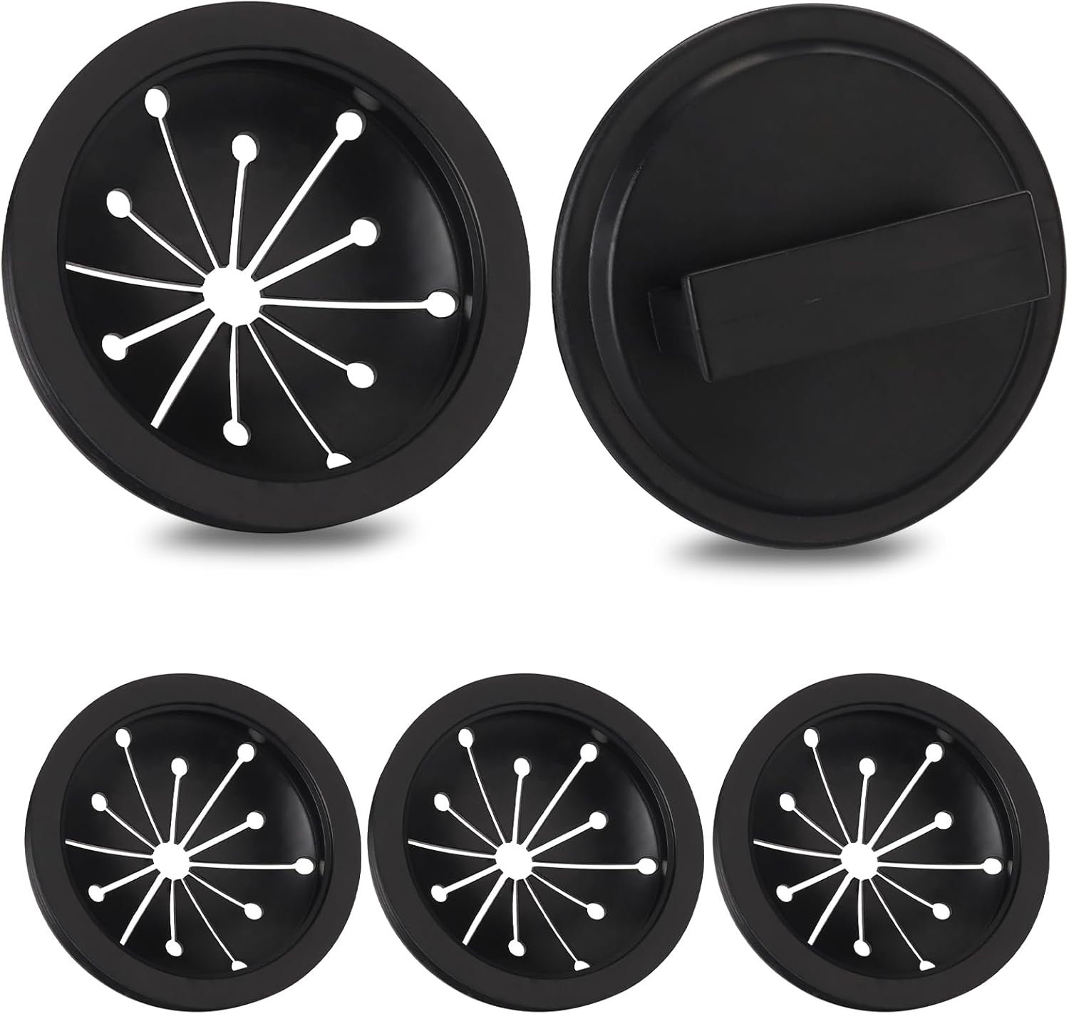 5 PCS Garbage Disposal Splash Guard 3 1/8 Inch Sink Baffle with Garbage Disposal Cover for Sink