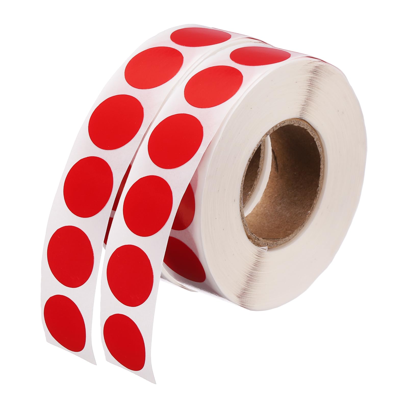PATIKIL 2000 Pcs Colored Dots Stickers, 1/2" Adhesive Round Color Coding Labels Sticky Polka Circle Price Sticker for Office Classroom Papers Shop, Red (1000 Pcs Per Roll, 2 Rolls)