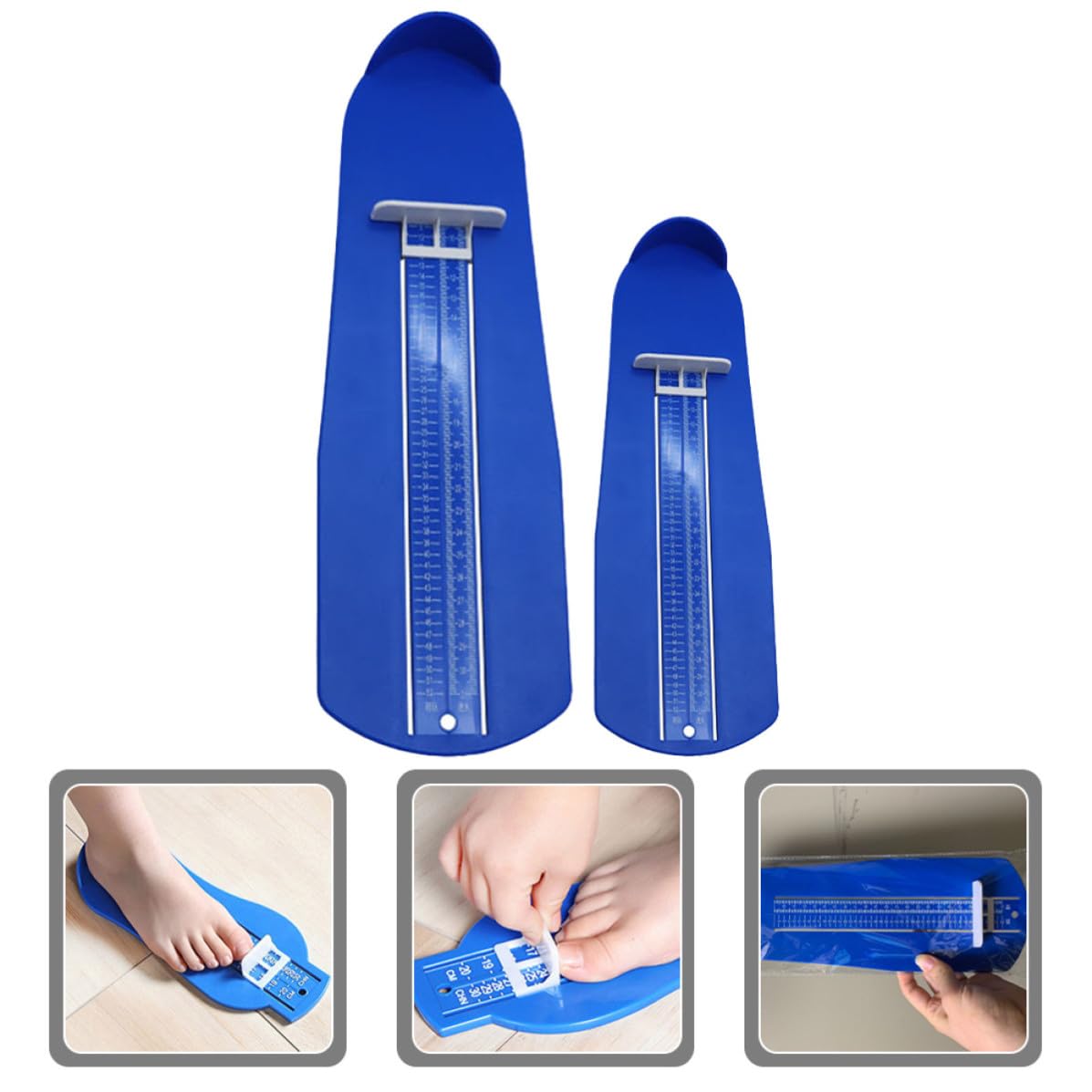 Abaodam Foot Measurement Device Convenient to Use Pcs and Babies Plastic Shoe Sizer with Accurate Scale Measuring Tool for Foot Length