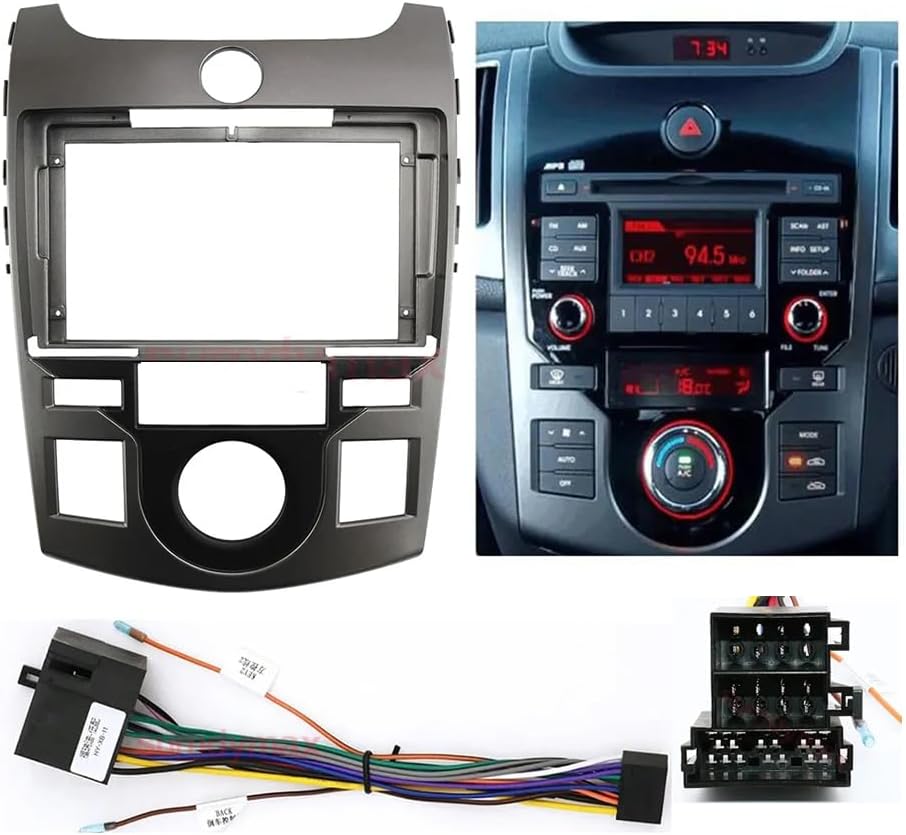 Fits for KIA Forte Cerato 2008-2013 Car Radio Stereo Fascia Frame Double DIN 9 inch Dash Installation Mounting Kit