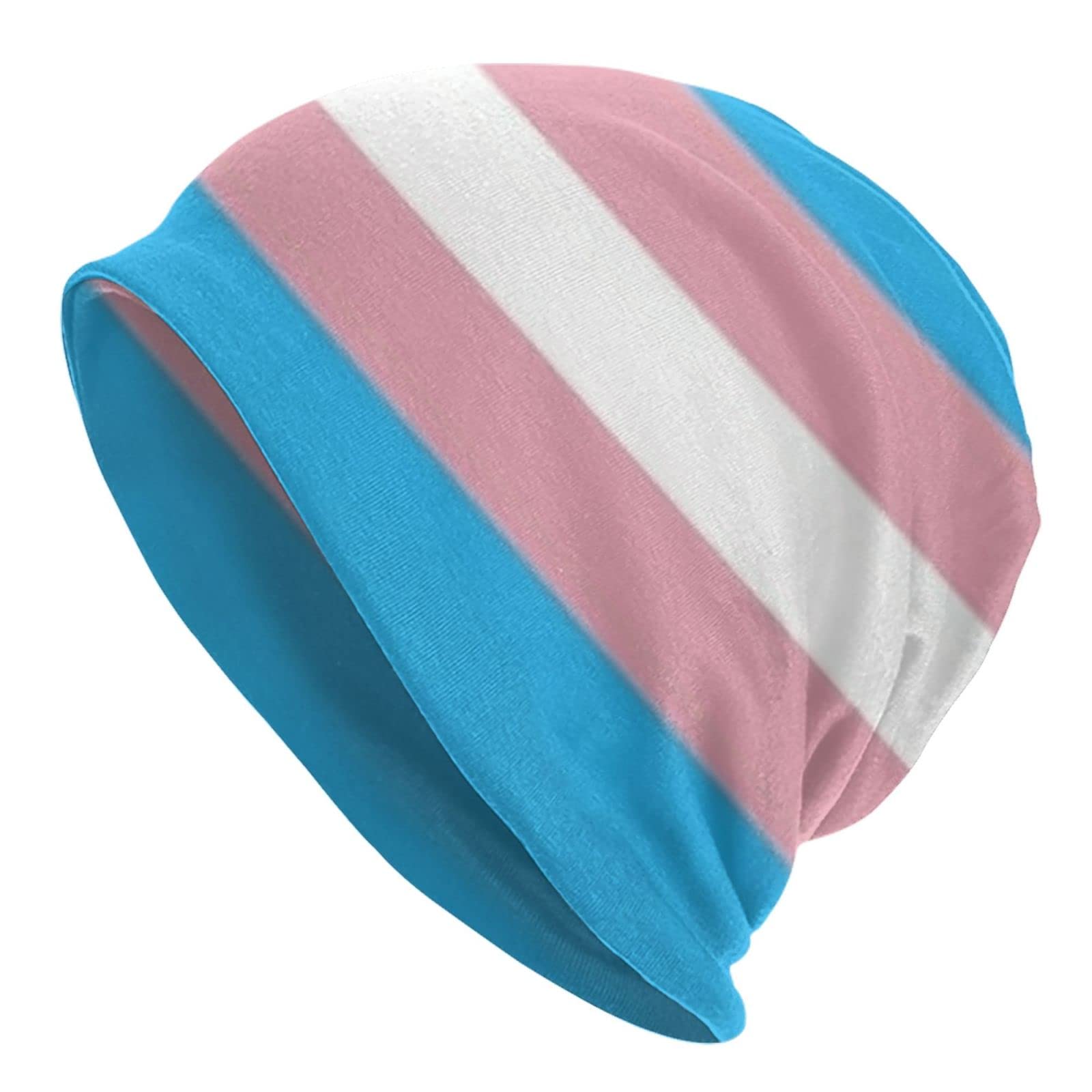 Oneyuan Unisex Transgender Pride Beanie Chemo Hat Cancer Headwear Knitted Hats Baggy Slouchy Scarf Cap For Adults Women Men-One Size