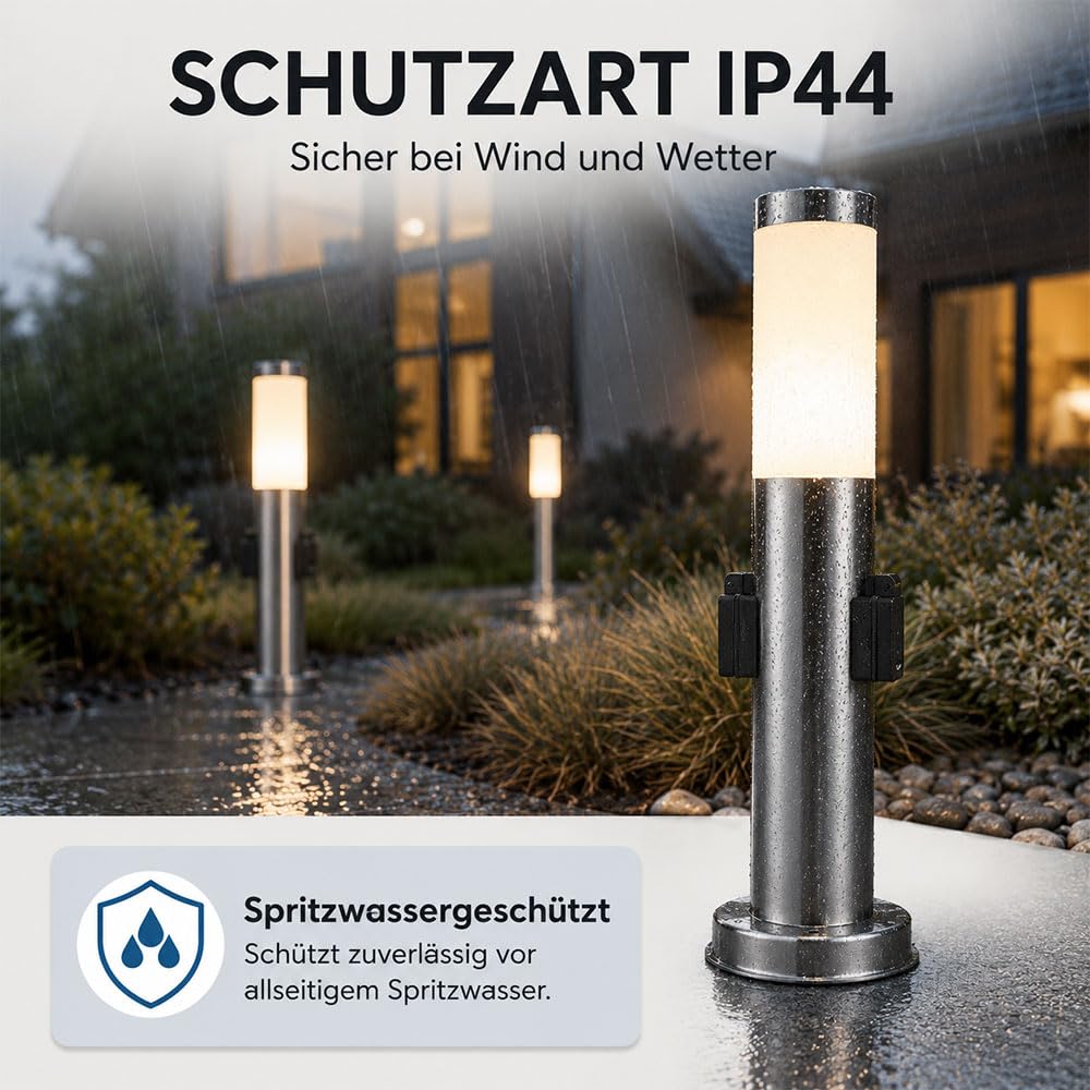 Stand Leuchte Außen Strahler Stromverteiler Fernbedienung im Set inklusive RGB LED Leuchtmittel