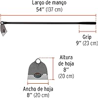 Vista 3 de TRUPER AL-2M - Azadas de ojo redondo con mango de 54 pulgadas, 1.7 libras (1.7 lbs)