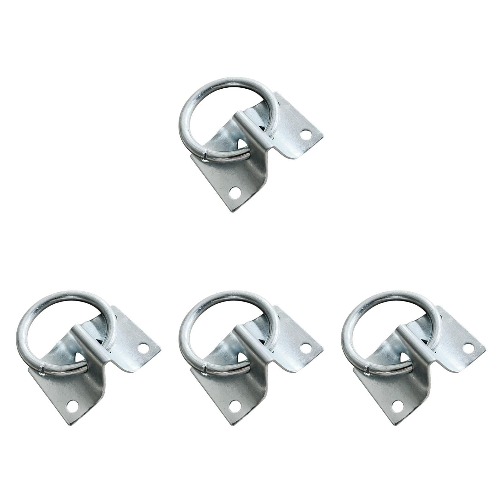 rockible 4 Pieces Horse Tie Ring Tie Ring on Plate Practical Horse Stable Tool Professional Durability Tether Premium Accessory