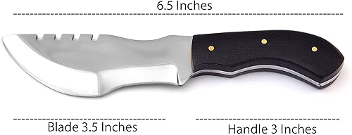 Miniatura 4 de Cuchillo de seguimiento hecho a mano, cuchillo de caza de hoja fija de espiga completa con funda, cuchillo de transporte horizontal, cuchillo de