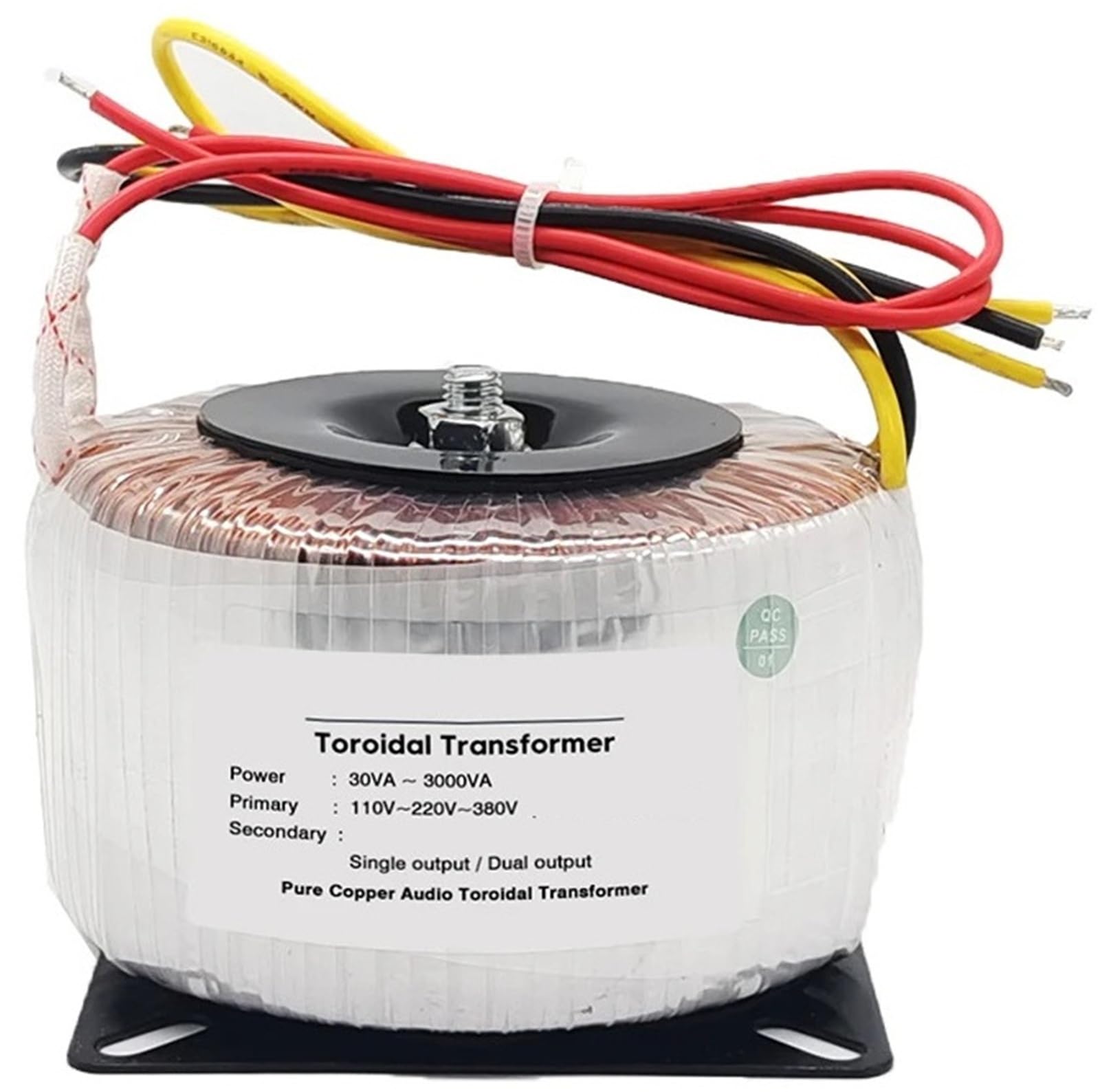 Transformador Toroidal de 100W, salida única, 6V, 9V, 12V, 15V, 18V, amplificador de Audio, entrada de transformador de 220V, 110V, núcleo de anillo(Input 220V,9V)
