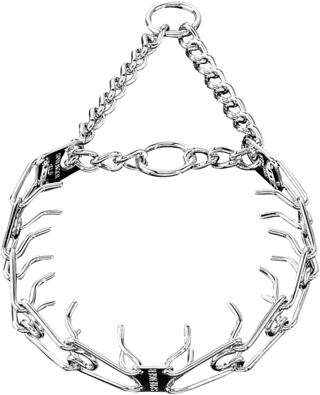Herm Sprenger Chrome Plated Ultra-Plus Prong Dog Collar with Two O-Rings – Anti Pull Pet Pinch Training Tool, Made in Germany (23in x 3.2mm, Neck Size up to 19in) Herm Sprenger Chrome Plated Ultra-Plus Prong Dog Collar with Two O-Rings – Anti Pull Pet Pinch Training Tool, Made in Germany (23in x 3.2mm, Neck Size up to 19in)