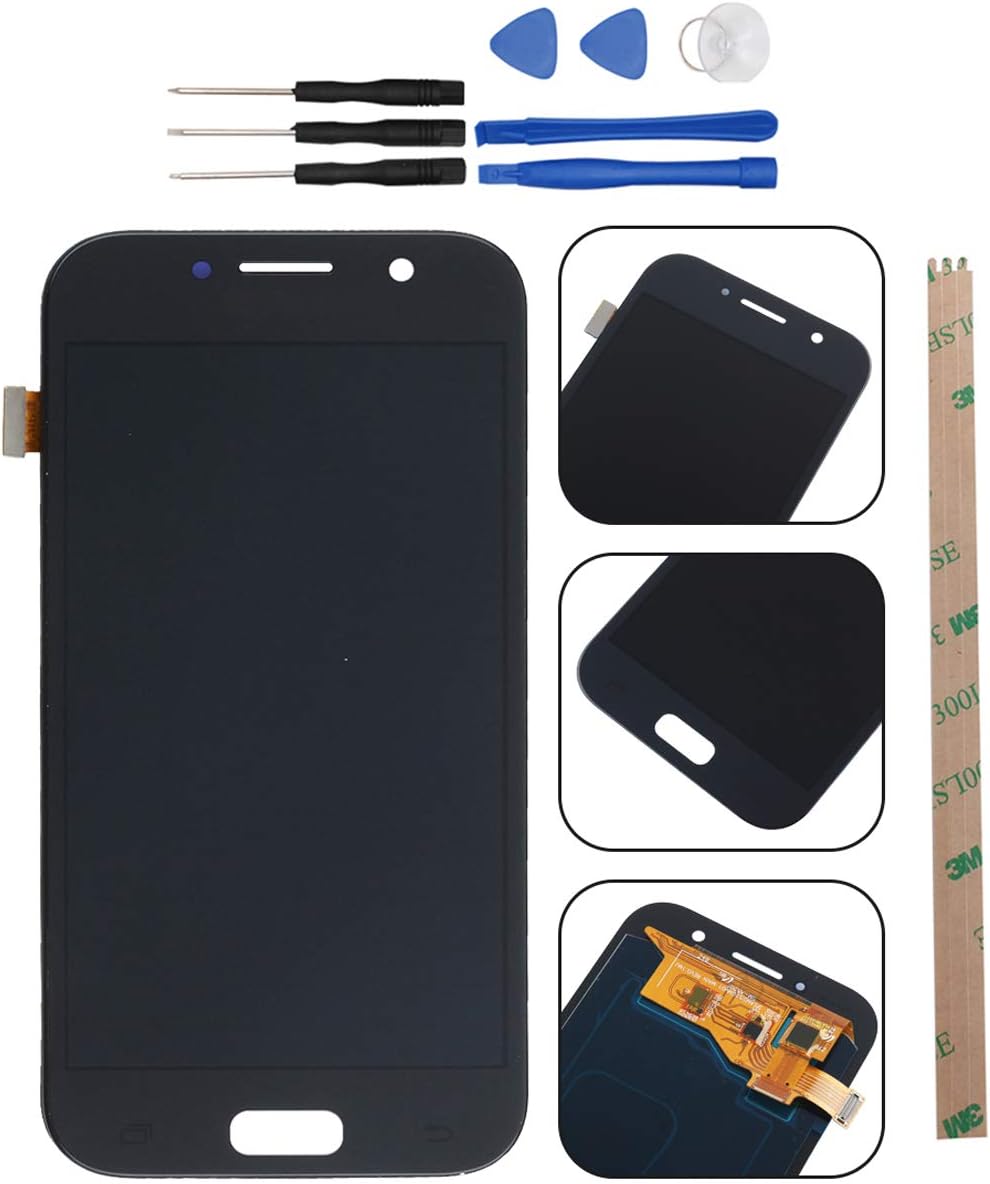 HYYT Replacement for Samsung Galaxy A5 A520 A520F 2017 LCD Digitizer Screen LCD Display and Touch Screen Assembly (AMOLED Black)