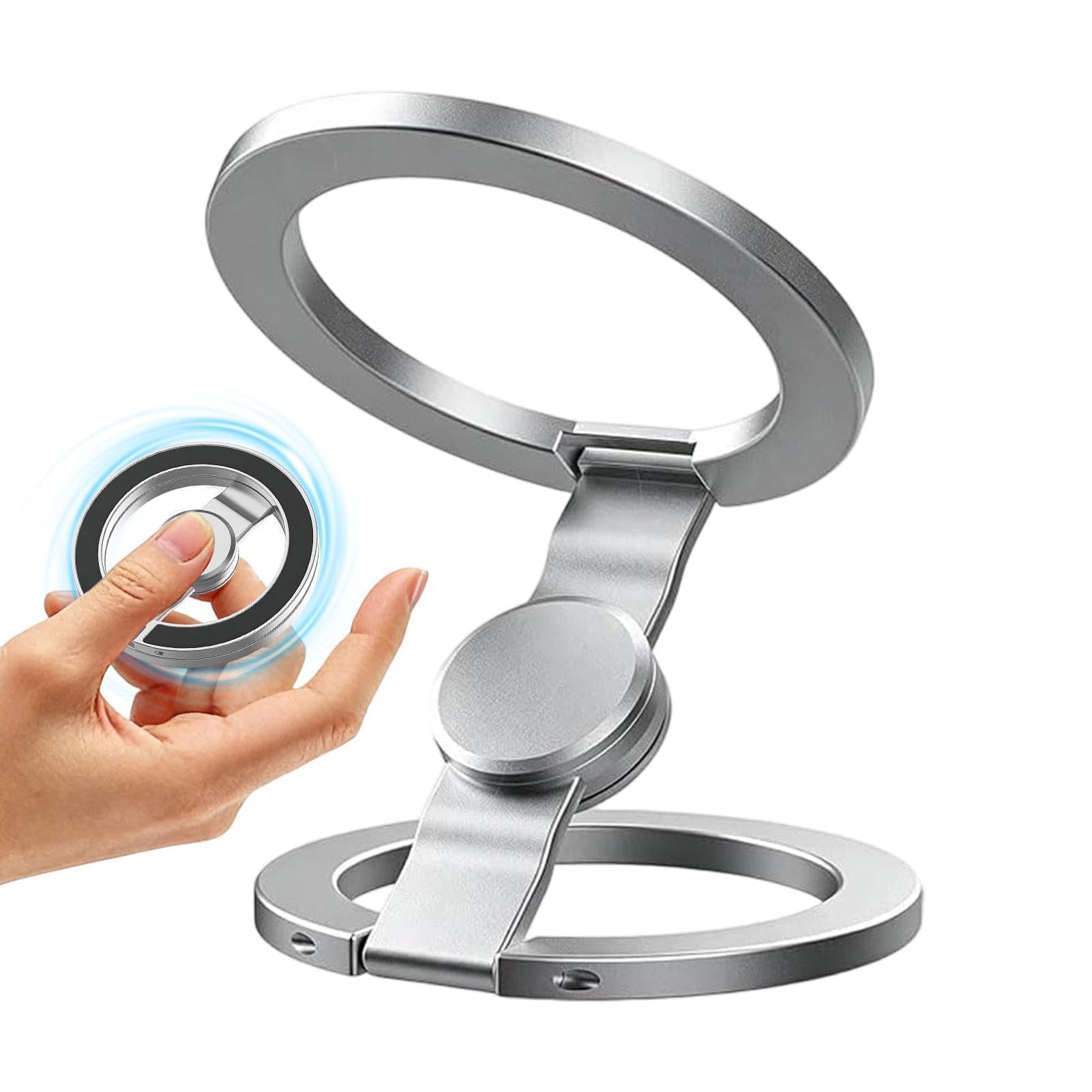 Supporto magnetico ad anello per telefono su entrambi i lati, girevole a 360°, per casa, palestra, vlogging, riprese, ideale per uomini e donne