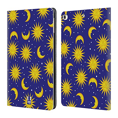 Étui portefeuille en cuir Soleil et Lune pour Apple iPad 9.7 2017 et 2018