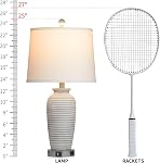 Cinsary 25" Ensemble de lampes de table de jardin de ferme 2, 3 Way Touch Control Lampes de chevet rustiques avec USB Ports A+C & AC Outlet, Pot lampes de table de nuit pour chambre à coucher salon (LED Ampoules comprises)