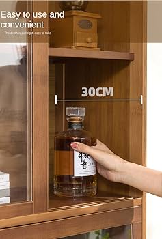 木製キャビネット　サイドボード　収納棚　食器棚 Amazon.co.jp: Kapmifサイドボードキャビネットシンプルな