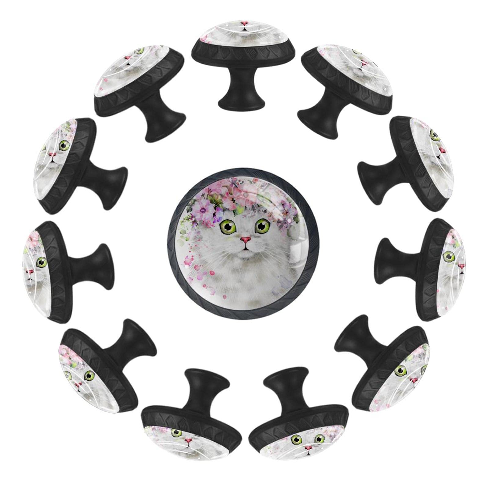 Boutons de tiroir chat pour relooker facilement une commode usée 35mm