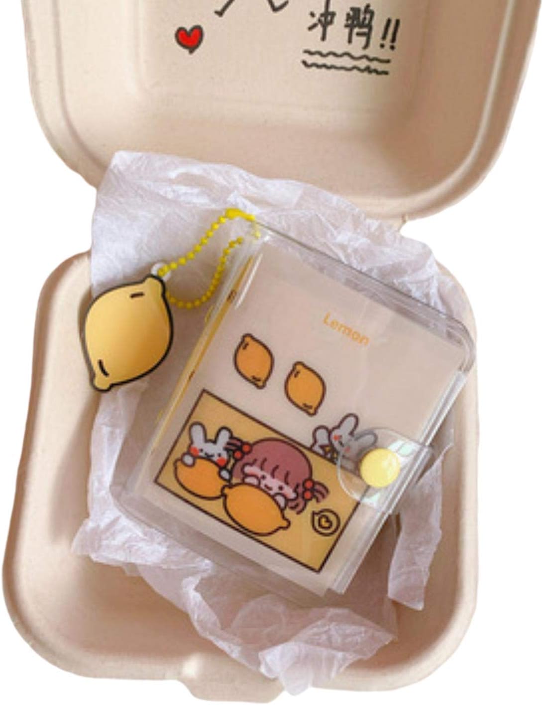 Cute Transparent Mini Loose-Leaf Notebook Creative Portable Pocket Hand Book 3 Ring Binder Kawaii School Supplies Stationery