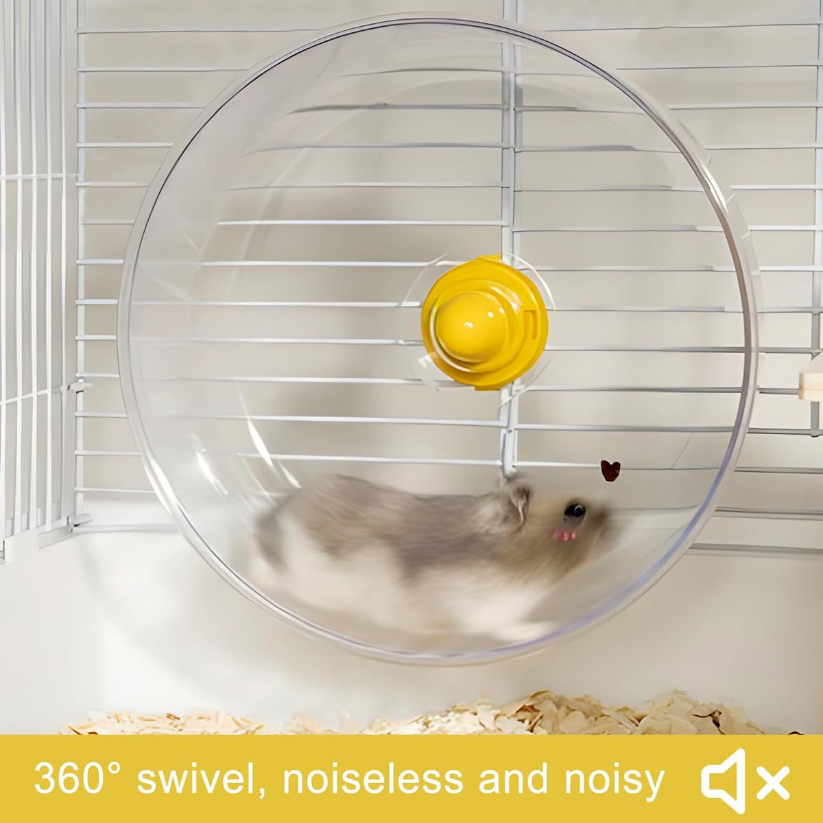 Amazon.co.jp: Yavoluy ハムスター 回し車 サイレントホイール ケージ