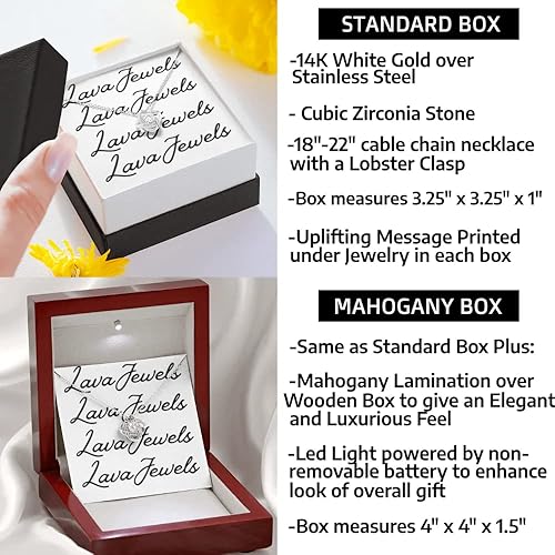 Miniatura 2 de to My Soulmate Love Knot Necklace - My Lovely Wife, Gifts for Girlfriend, Romantic Gifts for Her from Husband to Wife, Valentine's Day, for Wife BS1