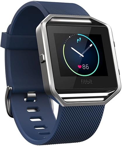 Fitbit Blaze - Reloj inteligente para fitness, azul, plateado, pequeño (5.5 - 6.7 pulgadas) (versión de EE. UU.)