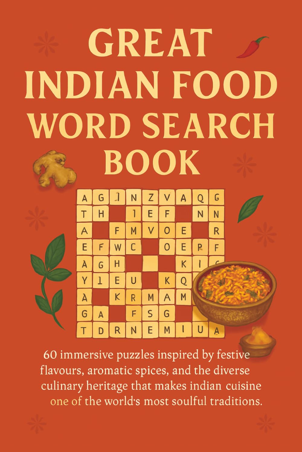 Great Indian Food Word Search Book: 60 immersive puzzles inspired by festive flavours, aromatic spices, and the diverse culinary heritage that makes ... traditions (Rohim's Indian Desi Puzzlers)