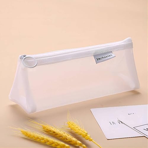 Miniatura 3 de Bolsa de cosméticos de malla, bolsa de maquillaje transparente portátil, bolsa de malla con cremallera para el hogar, oficina, accesorios de viaje,
