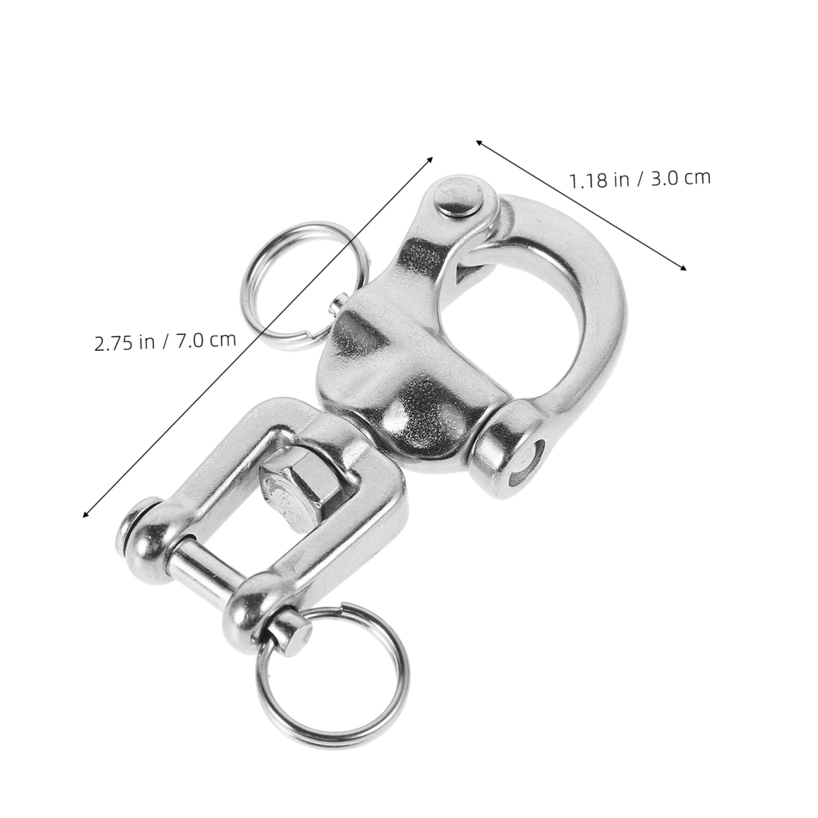 KOMBIUDA Marine Swivel Snap Shackle Stainless Steel Clip for Sailing Quick Release Swivel Jaw