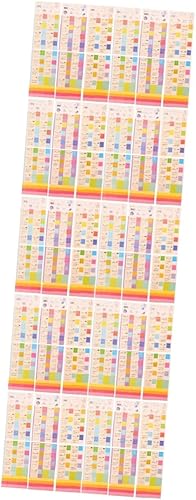 STOBOK 60 juegos de calcomanías adhesivas de índice de calendario, calcomanías adhesivas para carpeta, pestañas de calendario para agenda, pestañas