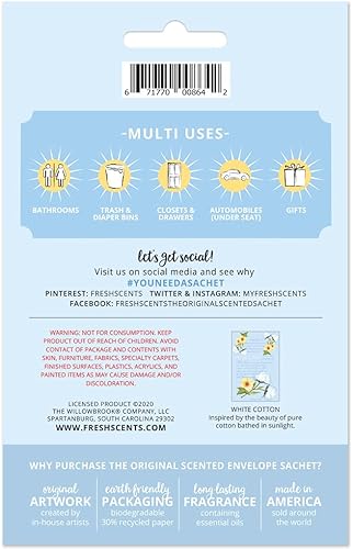 Miniatura 29 de WillowBrook Fresh Scents - Paquete de bolsitas perfumadas Hello Gorgeous Bolsas ambientadoras para cajones, armarios, autos Paquete de 6