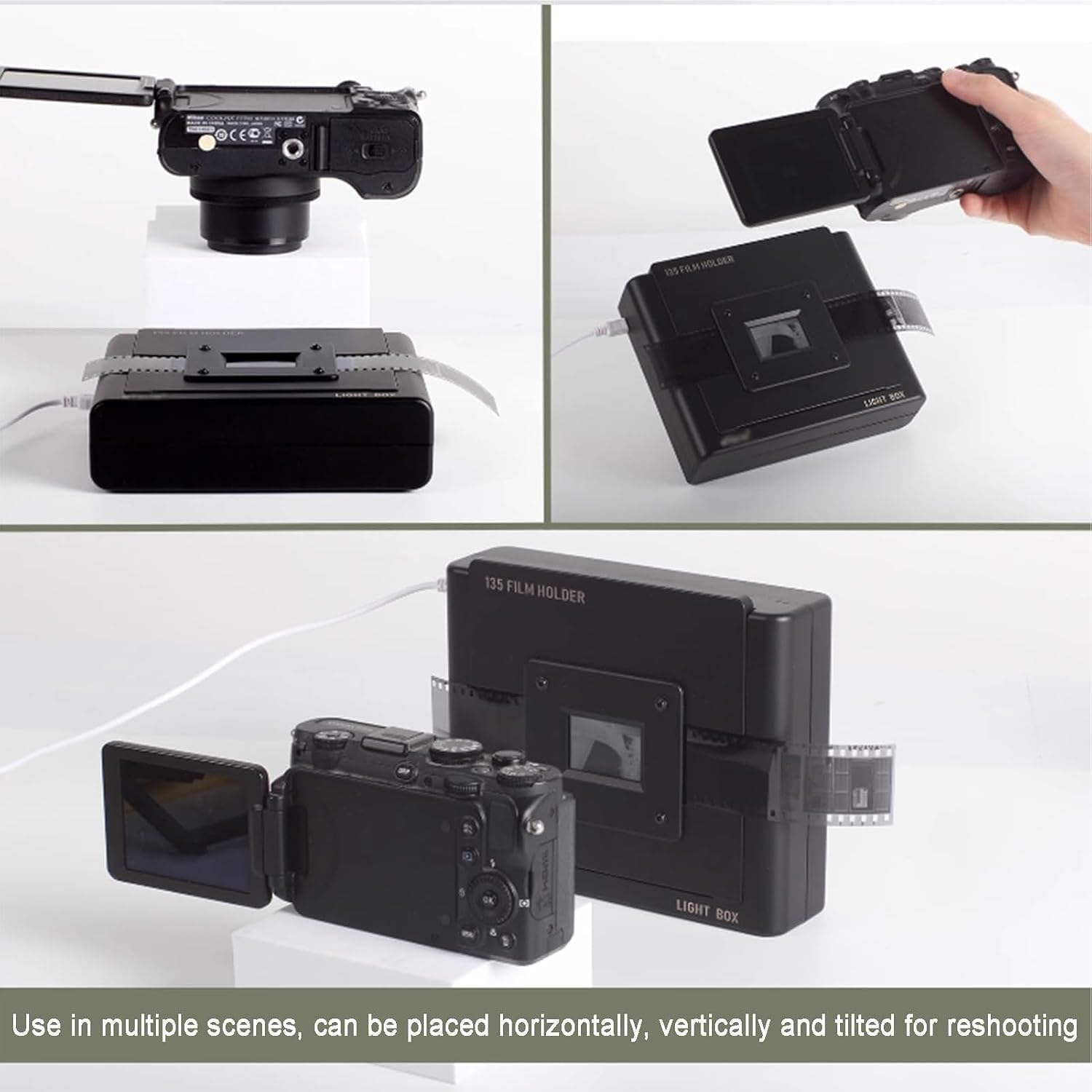 Scanner de Film Mobile, Porte-Film pour Négatifs 135 et 4x5, LED USB
