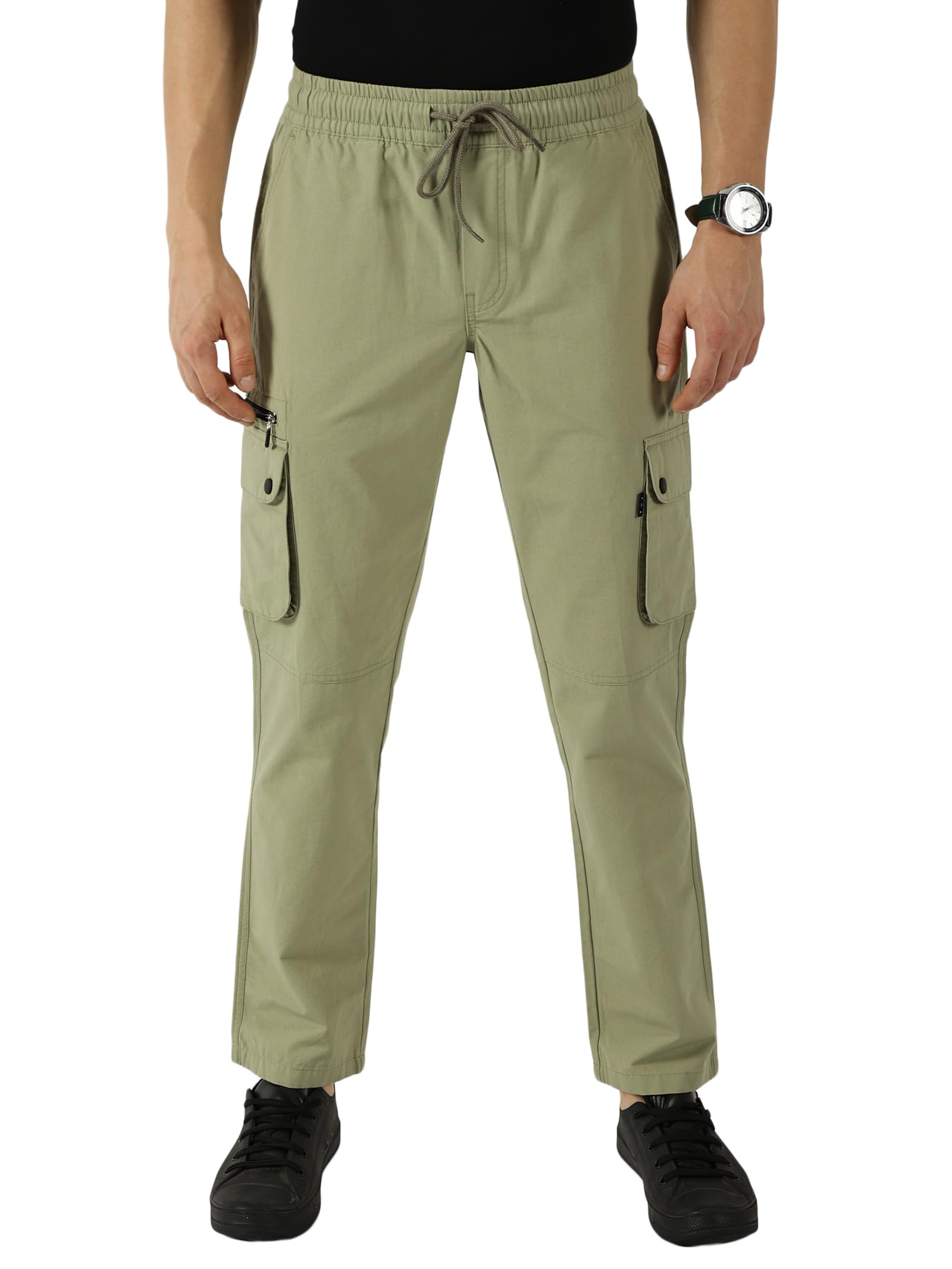Pantalon cargo homme confortable Thomas Scott à taille élastique en coton - 8