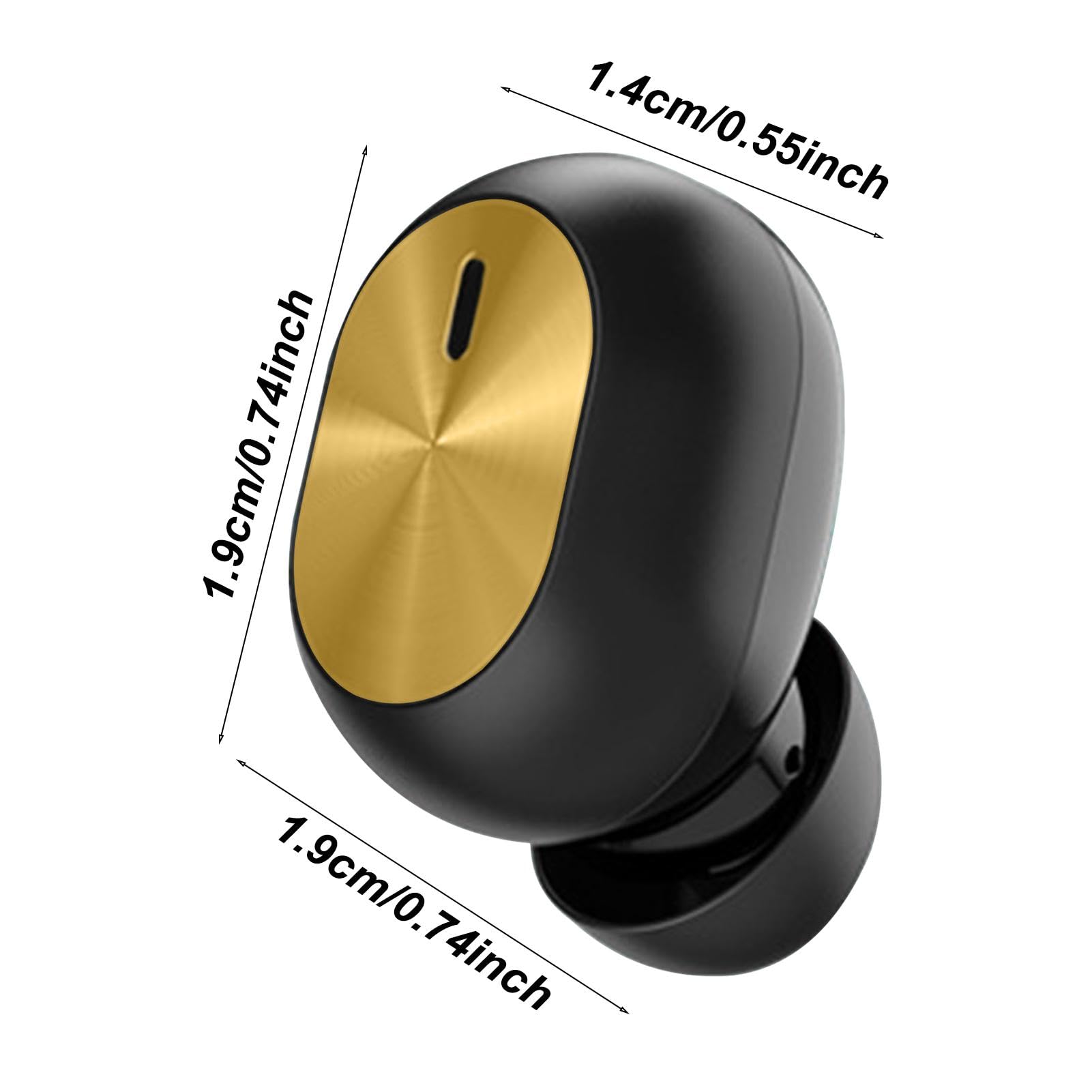 Auricular mono – Auriculares de un solo oído – Auriculares inalámbricos invisibles para teléfono celular, auriculares inalámbricos compactos individuales pequeños para teléfonos inteligentes,