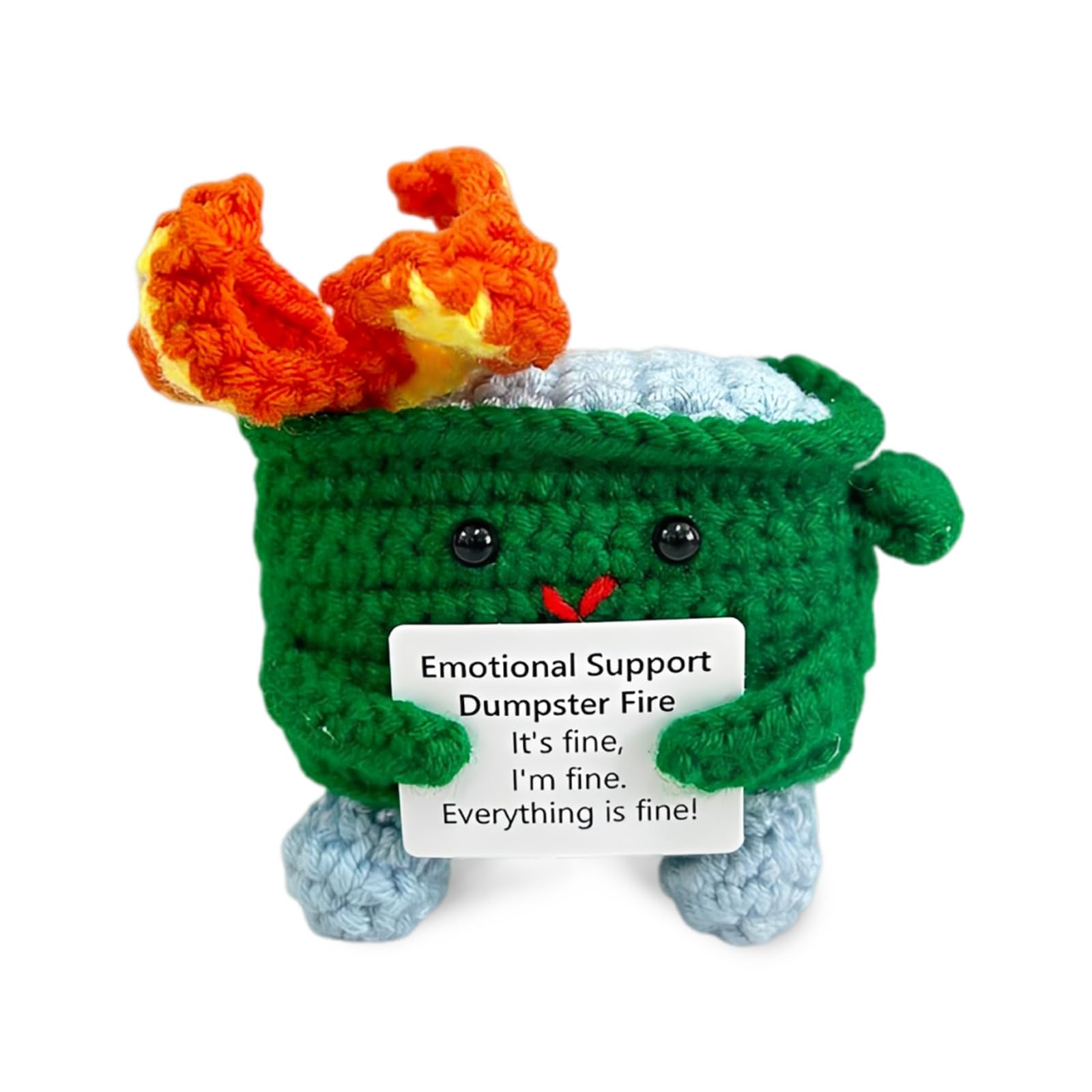 Crochet Toys, Handmade Fire Extinguisher Desk Decor, Emotional Support Companion for Office and Home, Positive Display for Stress Relief, Gift for Colleagues and Students-picture-13