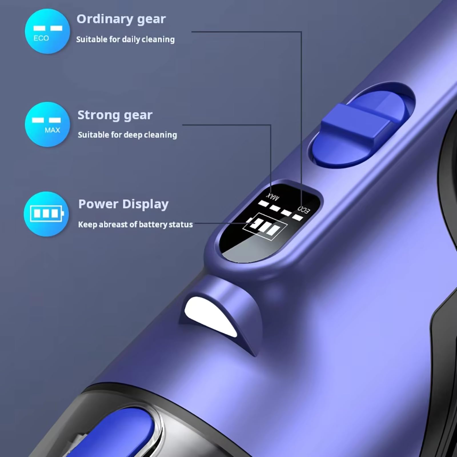 Aspiradora de Coche inalámbrica de Mano con Potente succión de 10000 PA, 2 velocidades, Filtro Lavable, batería de 10400 mAh, USB-C, para Limpieza del hogar,Black