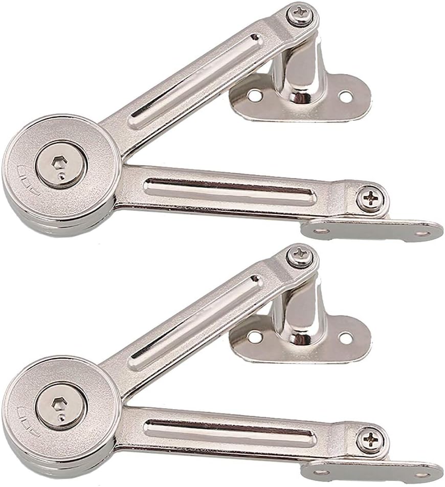 2 Pcs Qrity Cabinet Cupborad Furniture Door Lift Stay Support Hinge Damper - Support Up to 20KG - Opening Angle 75/90/110 Degree - Come with Hex Key