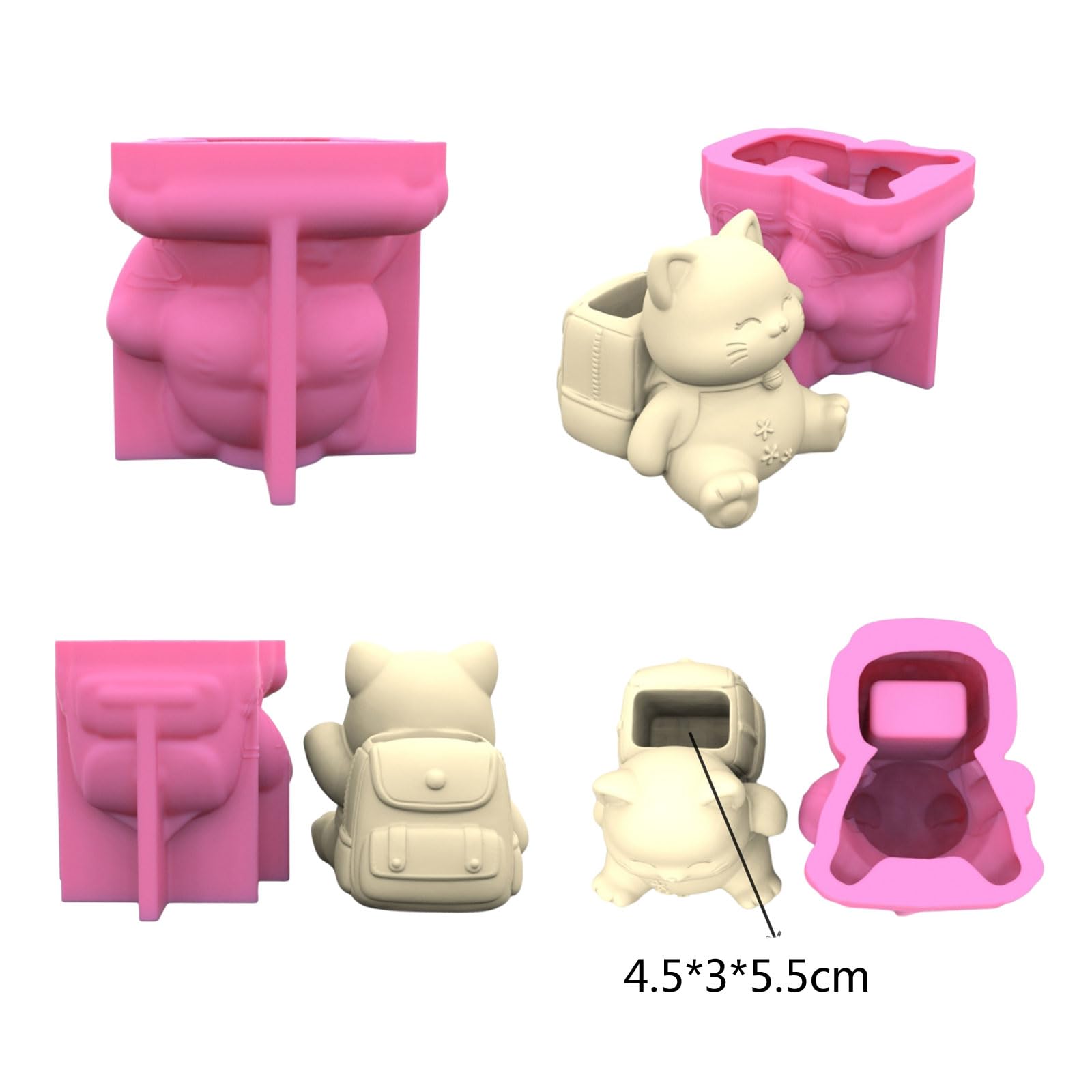 Moule 3D en résine de Silicone pour Animaux, Porte-Stylo, C573