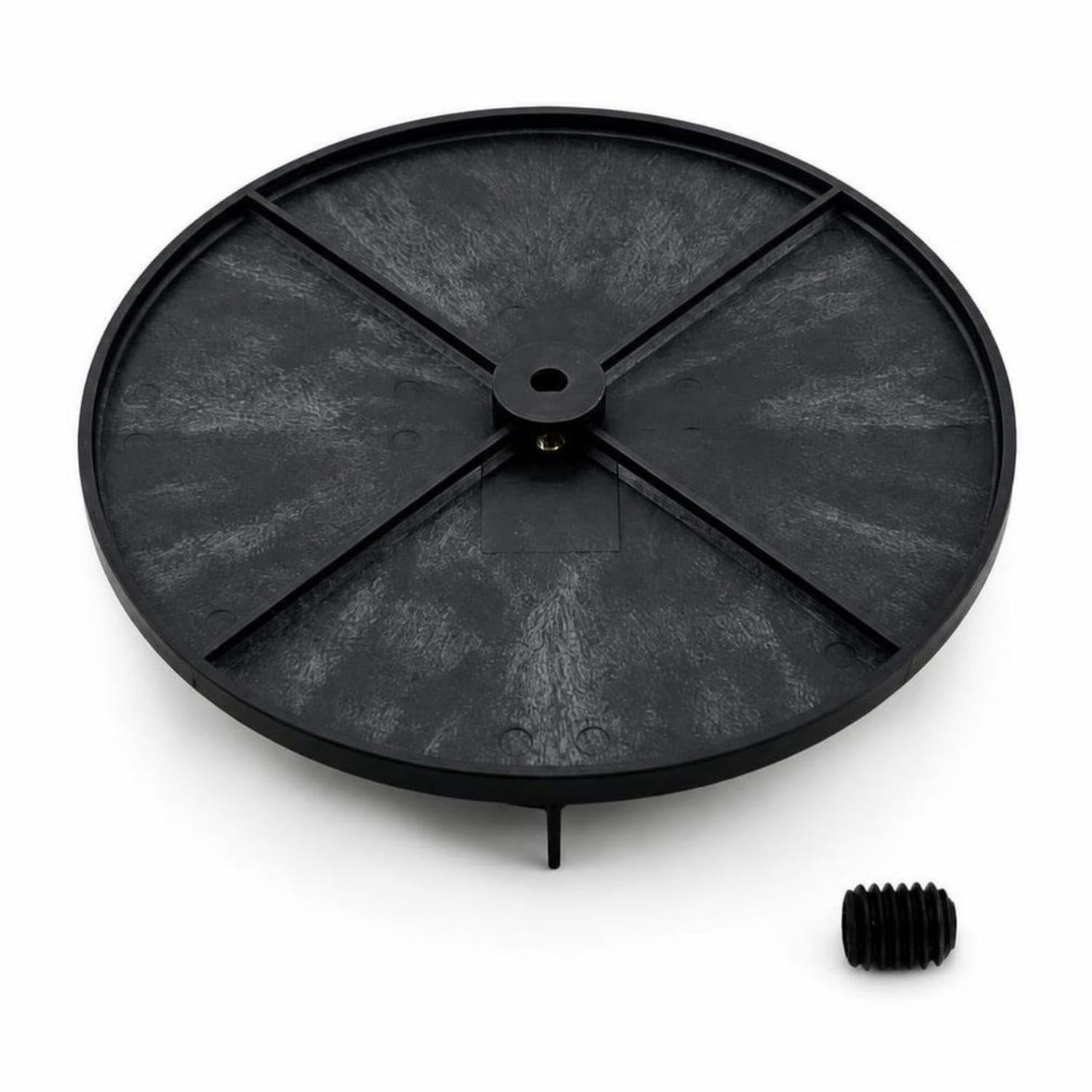 stainless steel spreader rotor disk with set screw rust resistant spreader rotor disk replacement for farmers, landscapers, black