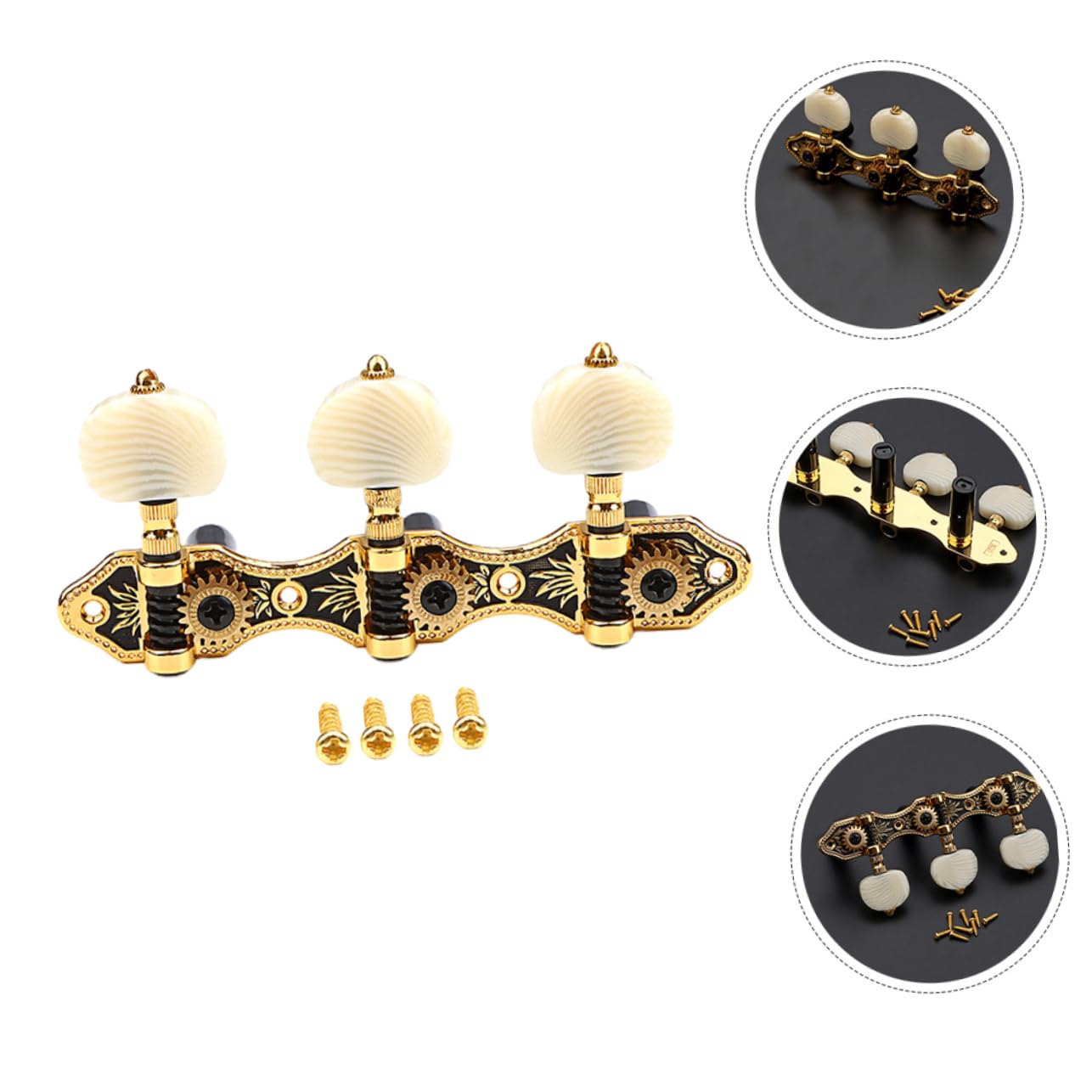 Goldene Gitarren Stimmwirbel Gc304 1 Satz Mechaniken aus Metall | Gitarre und Ukulele, Stabile Stimmung, Ergonomische Bedienung, Präzise Justierung