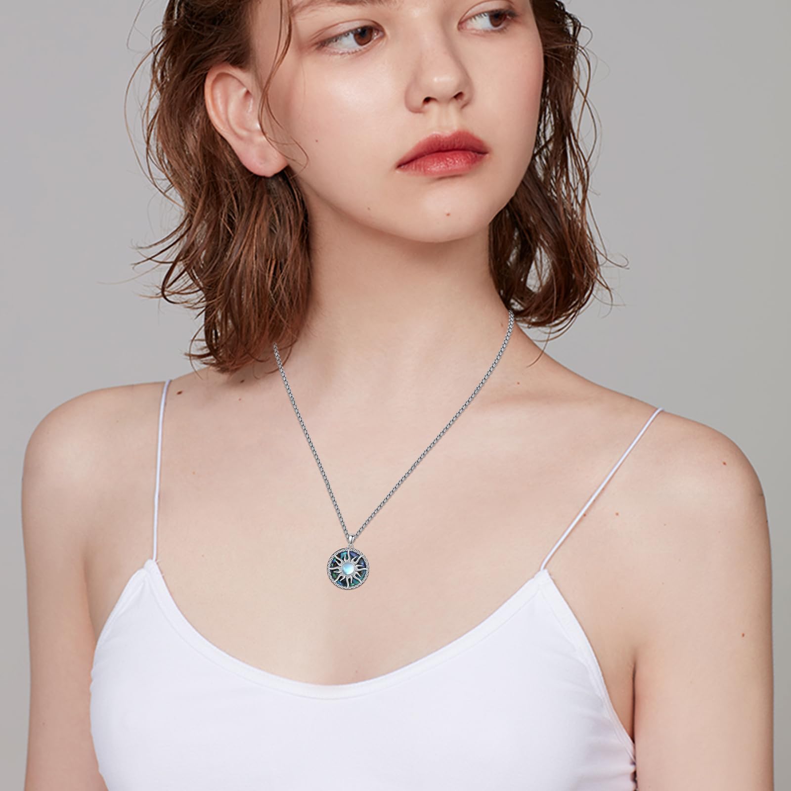 REDSUN Yin Yang - Collar de plata de ley con colgante de elefante para parejas, cadena BFF (2 unidades)