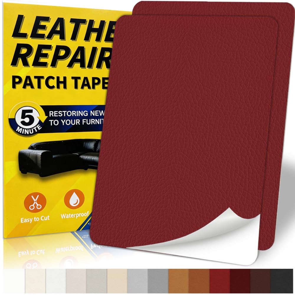 Gelaisi Leder Reparatur Set, Kunstleder Selbstklebend, Kunstleder-Reparaturset