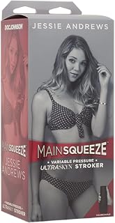 Doc Johnson Main Squeeze - Jessie Andrews - Squeeze Plate for Precise Pressure - Twist End Cap to Control Suction - Discreet Premium Stroker - Male Masturbator