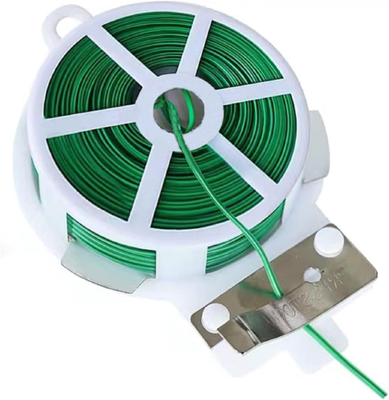 Garden Twist Ties with Cutter - 328ft Green Plant Ties for Gardening, Reusable Cable Ties for Plants, Flowers, Tomatoes, Climbing Vines