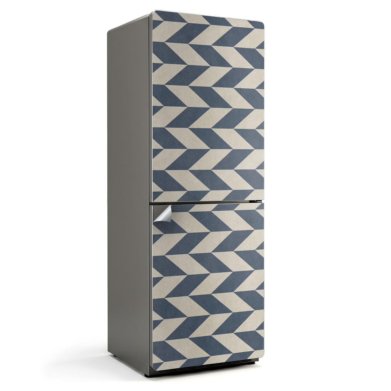 Pegatinas para frigorífico decoración cocina vinilo adhesivo 70x190 cm patrón zigzag