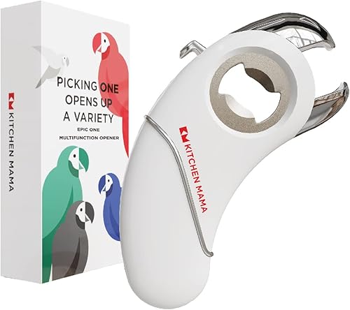 Kitchen Mama Epic One - Abrelatas multifuncional un abridor ergonómico - Abrebotellas magnético, abrelatas de cerveza y refrescos, abridor de jarras Kitchen Mama Epic One - Abrelatas multifuncional un abridor ergonómico - Abrebotellas magnético, abrelatas de cerveza y refrescos, abridor de jarras