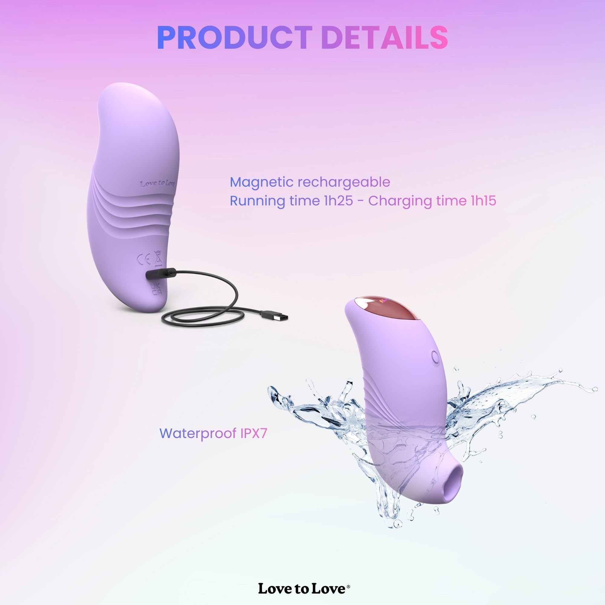 Love to Love Believer – Stimolatore clitorideo a suzione con tecnologia flapping, sex toy da donna telecomandato in silicone, ricaricabile, impermeabile IPX7, formato viaggio