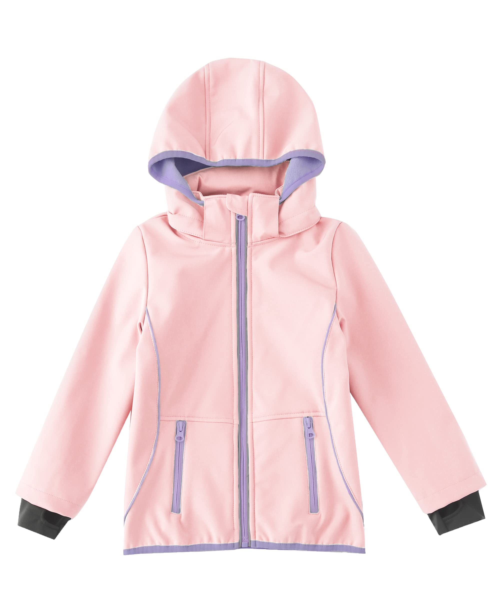 M2C Girls Hooded Fleece Lined Waterproof Windproof Jacket