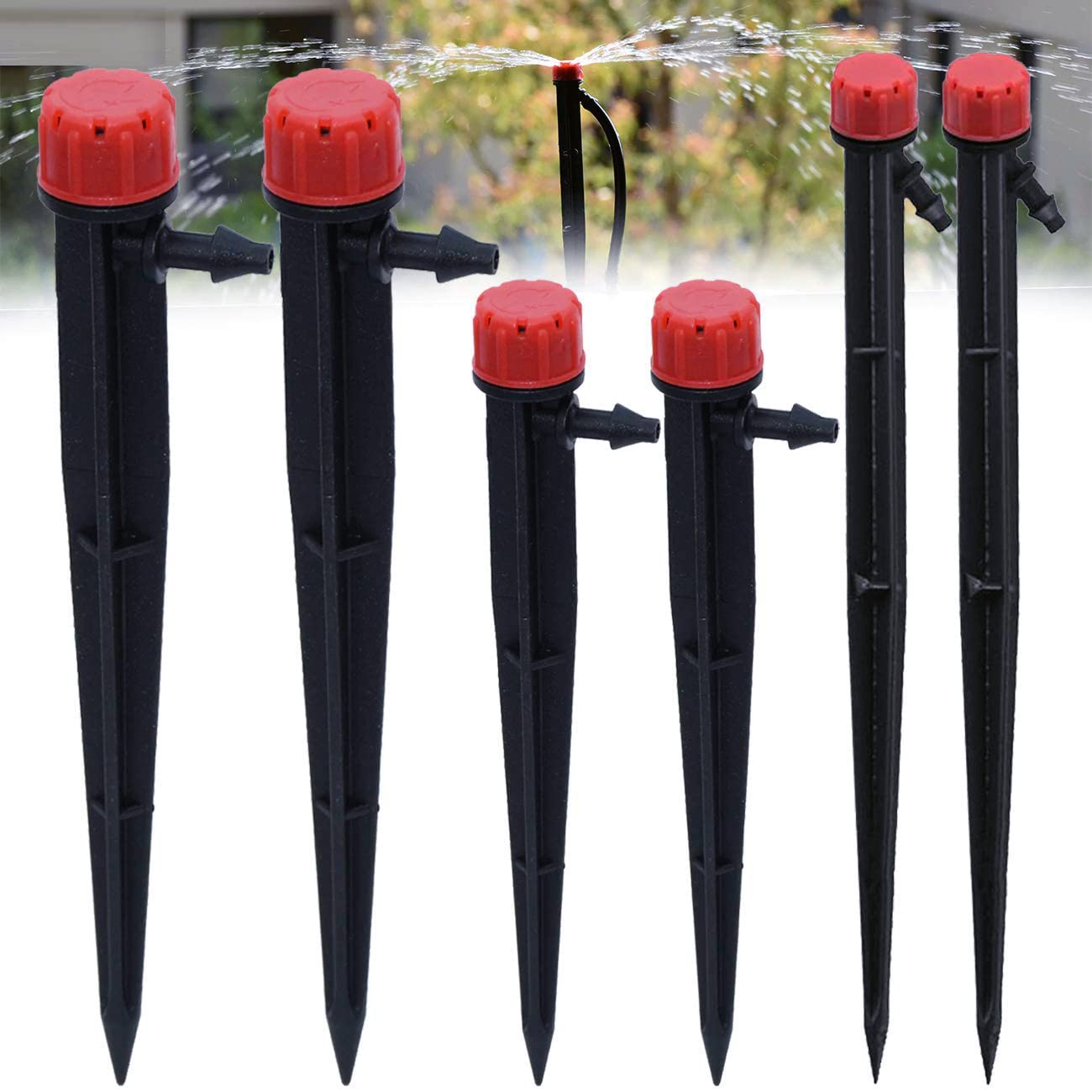 DIY Crafts 3x, Red Head Stake, Only Micro Drip Irrigation Adjustable Emitters Sprinkler Stake For Water Dripper Farmland watering 1/4 4/7 m (3x, Red Head Stake) (B09YTZDLQ5) Amazon Price History, Amazon Price Tracker