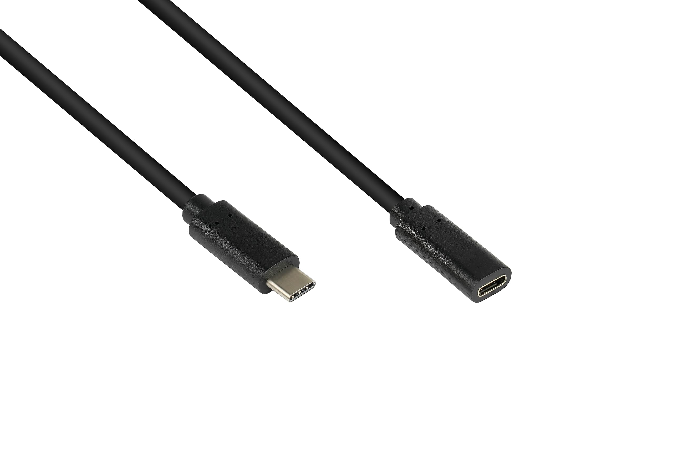 Good Connections USB 3.2 Gen.2 USB-C Verlängerungskabel, USB-C zu USB-C, 0,5 m, schwarz
