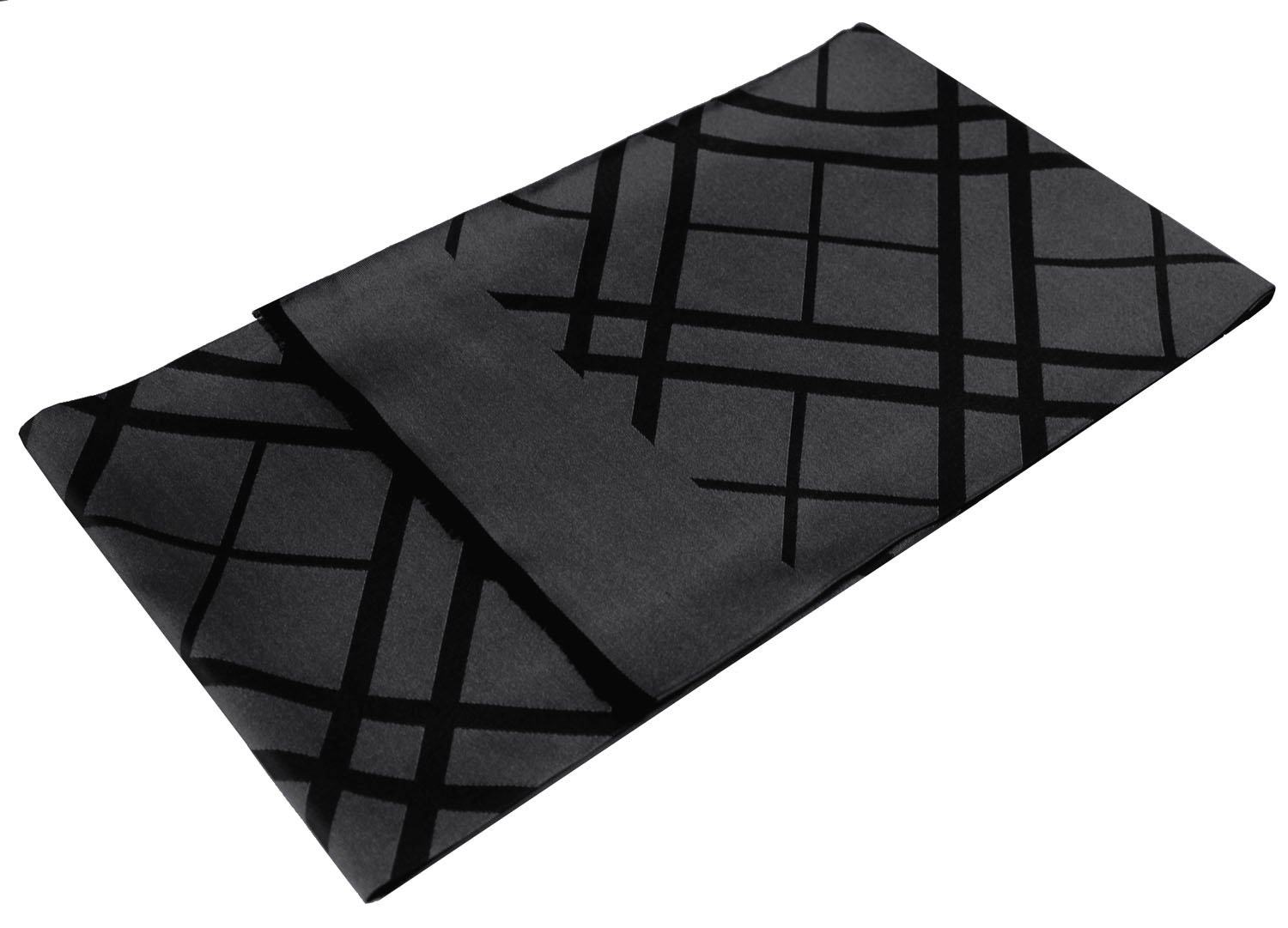Lorenzo Cana Herren Schal aus 100% Seide aufwändig jacquard gewebt Damast Seidenschal Seidentuch Tuch schwarz black 25 cm x 160 cm - 8923311