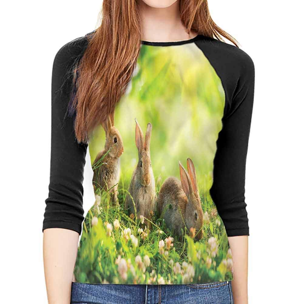 Animal Flexible Female mid-Sleeve T-Shirt Single-Sided Print