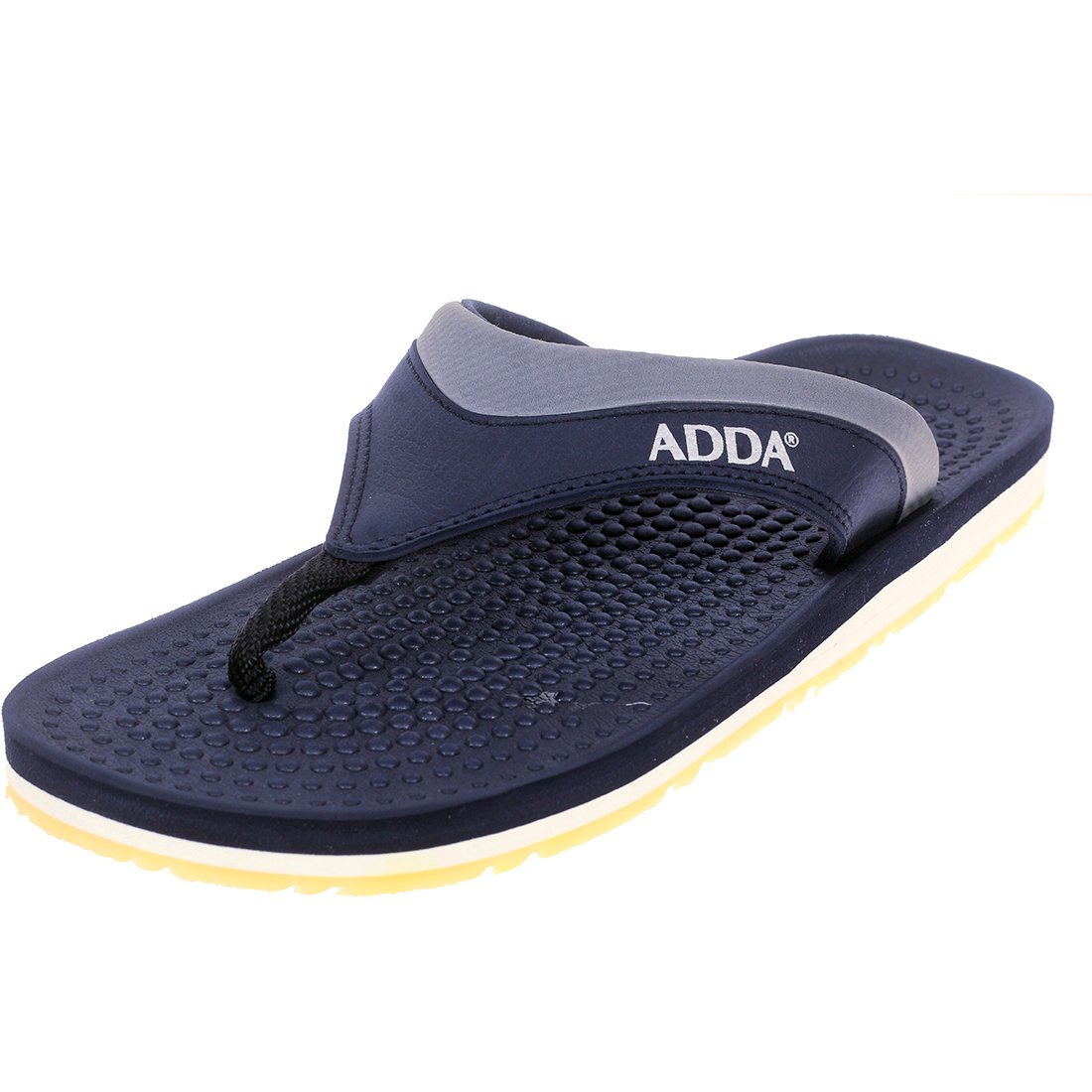 Buy Adda Men's Synthetic Slipper - 7 UK/India Navy-Grey at Amazon.in