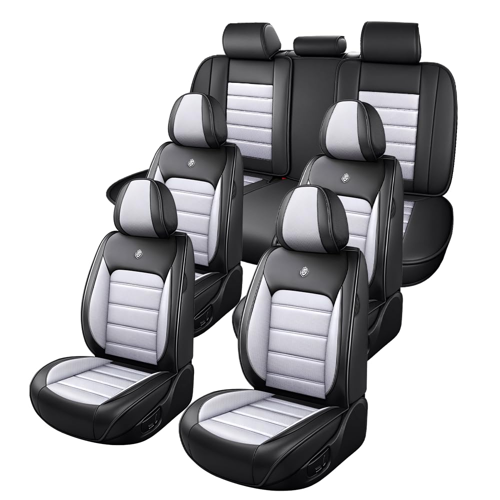 JOJ Car Seat Cover for Toyota Sienna Seat Covers for Cars 2004-2026,Leather Waterproof Car Seat Covers Full Set,All Weather Tech Car Seat Protector,7