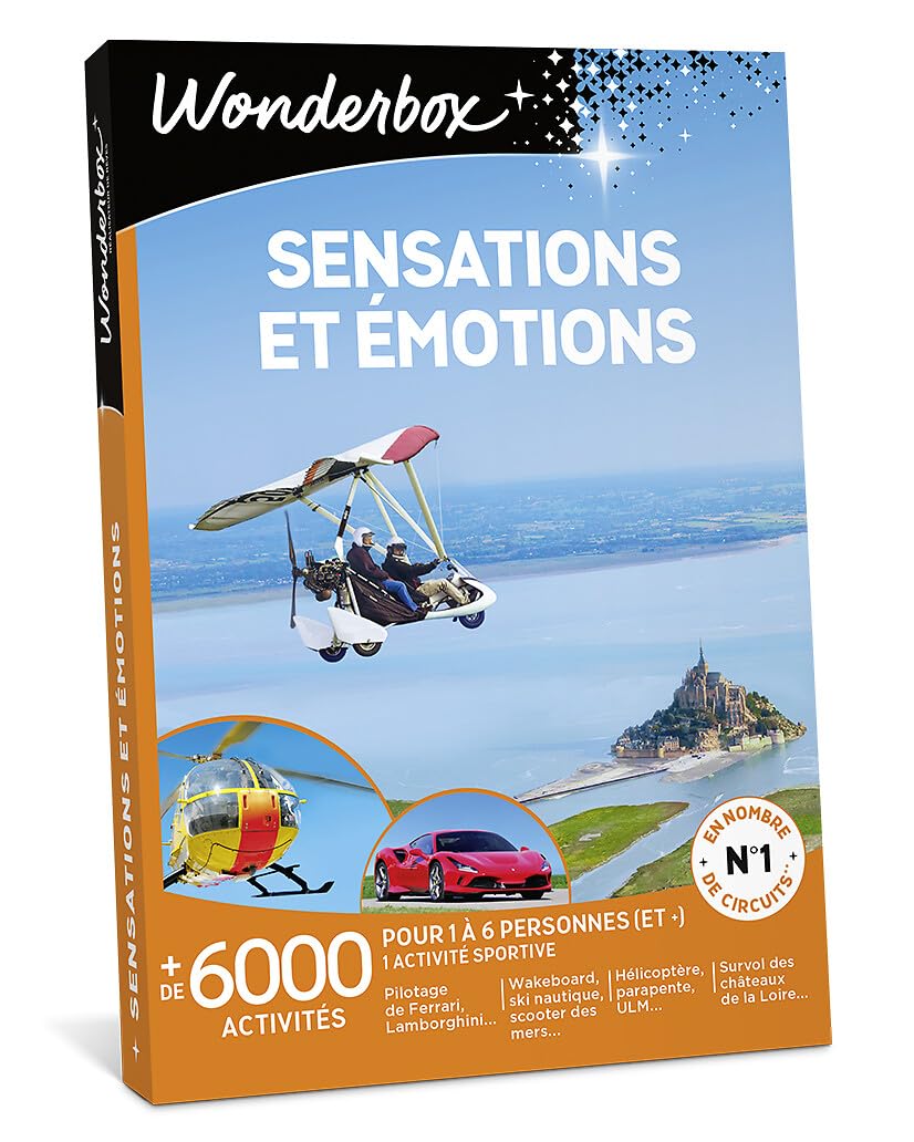 Wonderbox - Sensations Et Émotions - Coffret Cadeau - Idée Cadeau Aventure
